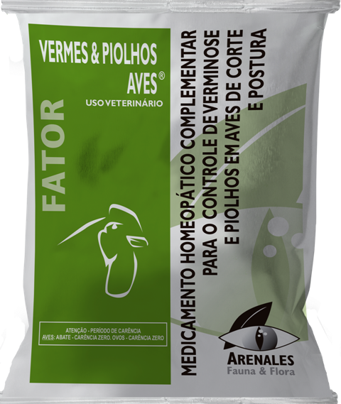 Fator Vermes & Piolhos Aves® - Arenales Homeopatia Animal
