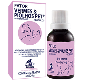 Fator Vermes e Piolhos Pet® - Arenales Homeopatia Animal